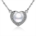 Perlový náhrdelník Pearl Heart - White Pearl