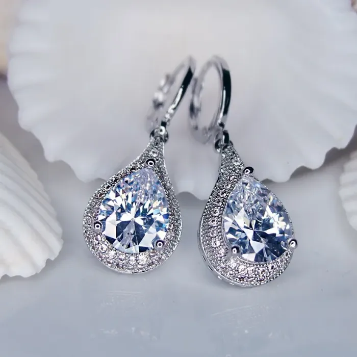 Náušnice Brillance Priscilla s krystaly Swarovski