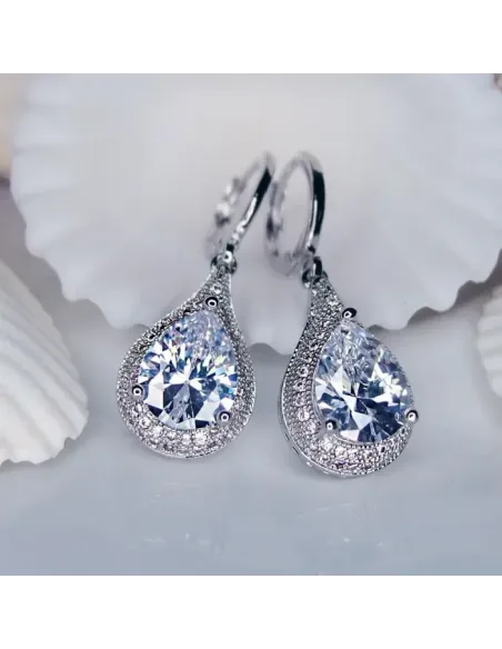 Náušnice Brillance Priscilla s krystaly Swarovski