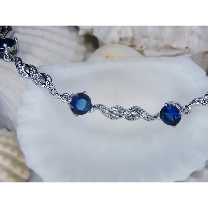 Náramek Danielle Royal Blue se zirkony