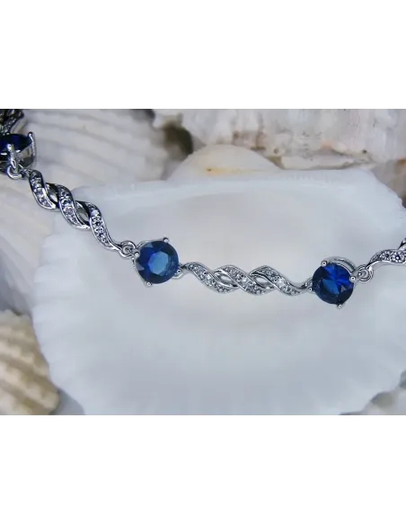 Náramek Danielle Royal Blue se zirkony