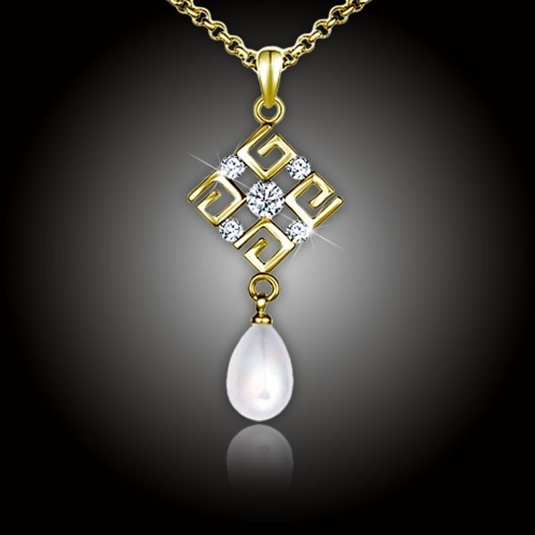 Perlový náhrdelník Feria White Pearl Gold