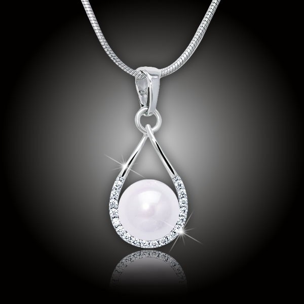 Perlový náhrdelník Pearl Drop White Pearl