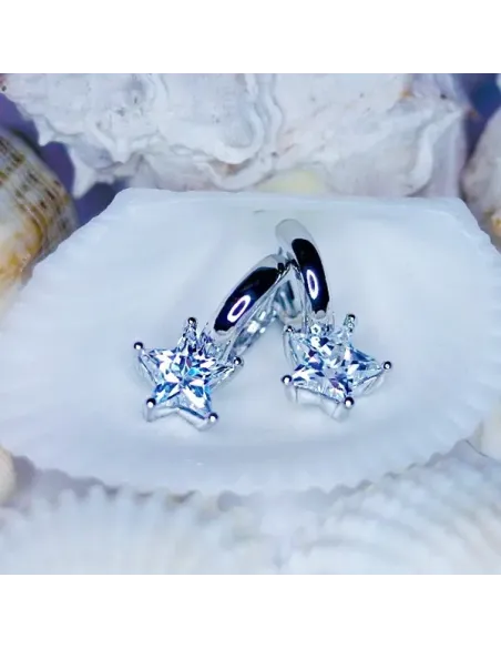 Náušnice Brillance Crystal Star