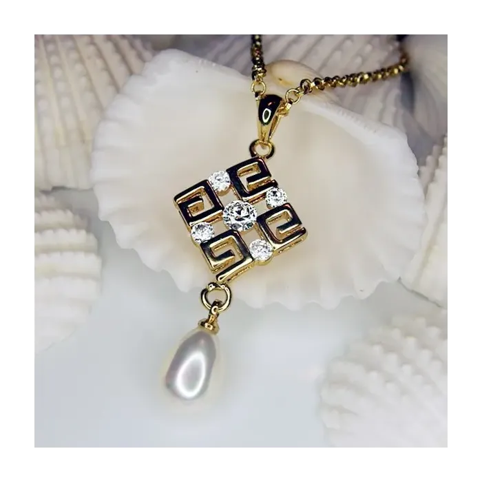 Perlový náhrdelník Feria White Pearl Gold