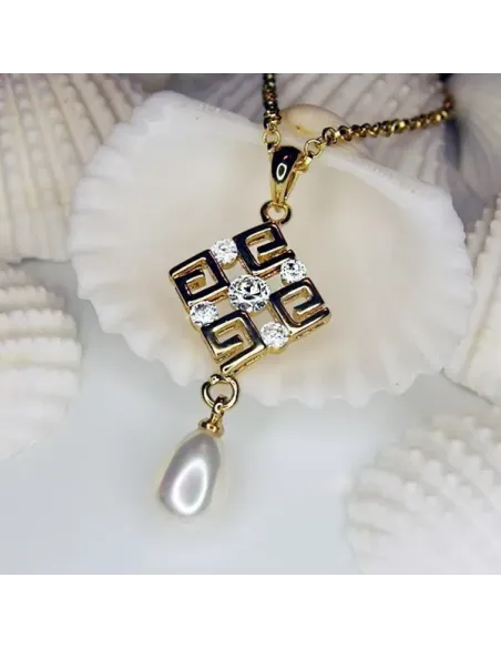 Perlový náhrdelník Feria White Pearl Gold