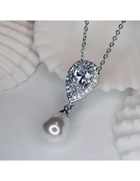 Perlový náhrdelník Celine White Pearl