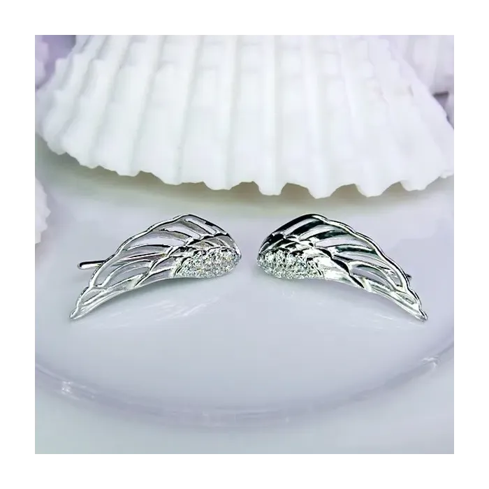 Stříbrné náušnice Charming Angel Wings