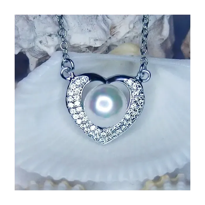 Perlový náhrdelník Pearl Heart - White Pearl