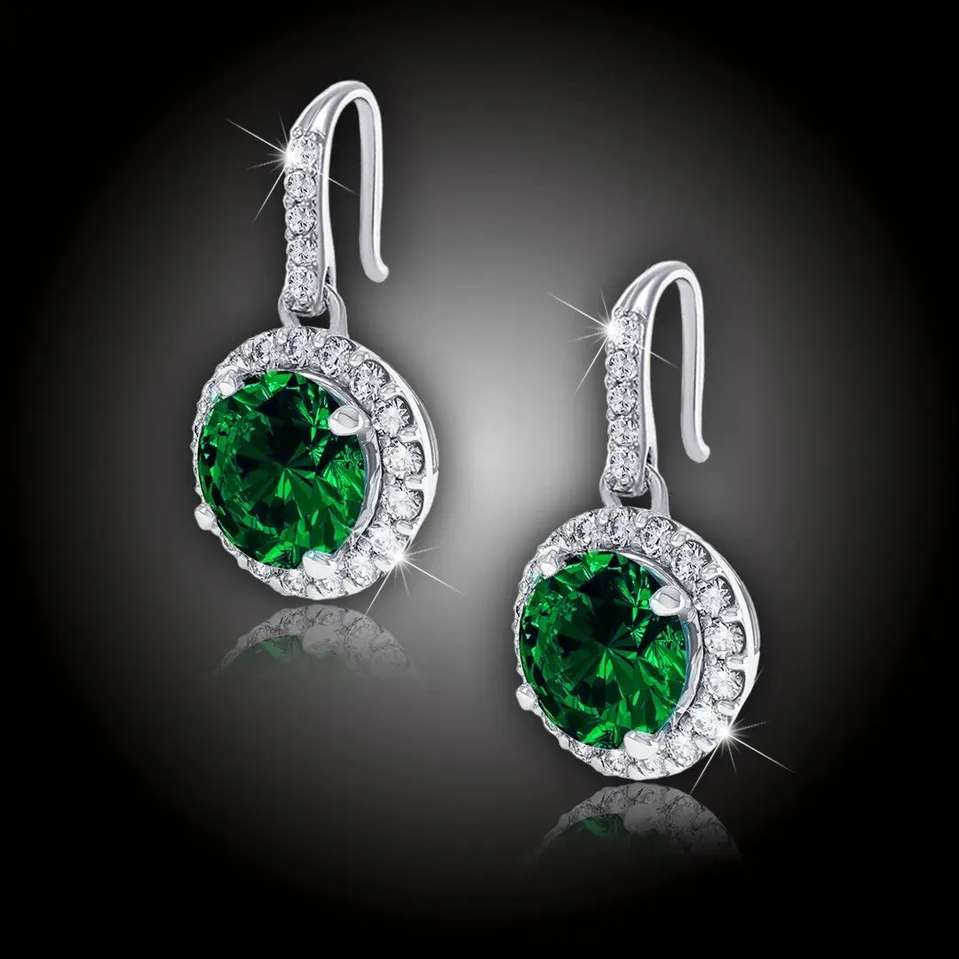 Náušnice Brillance Margaret Smaragd Green 2