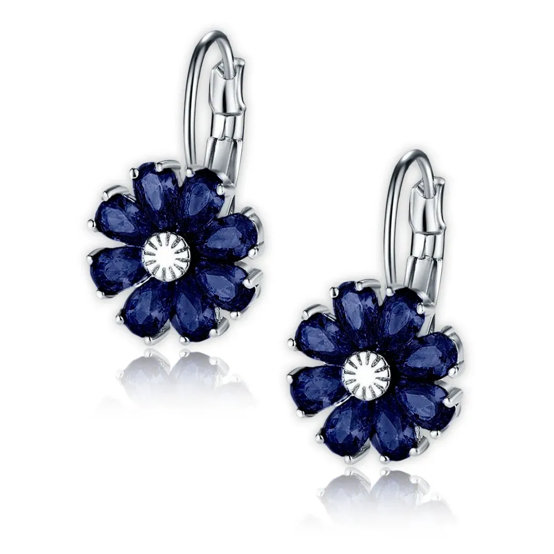 Náušnice Brillance Marquise Royal Blue