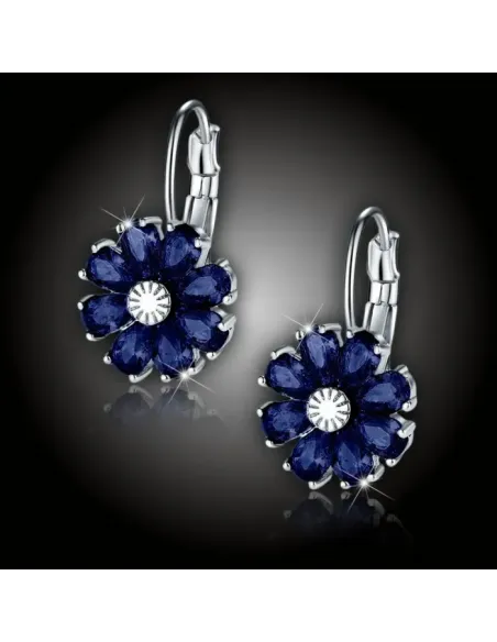 Náušnice Brillance Marquise Royal Blue