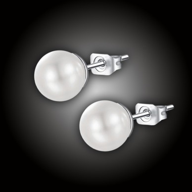 Perlové náušnice Elegance White Pearl