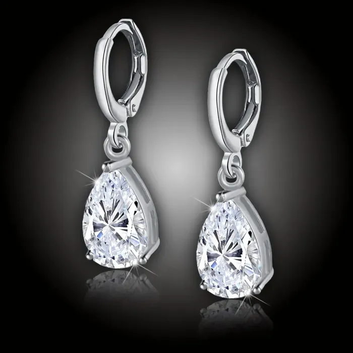 Náušnice La Diamantina Princess s kapkovým zirkonem