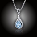 Okouzlující náhrdelník Rain Drop Aquamarine