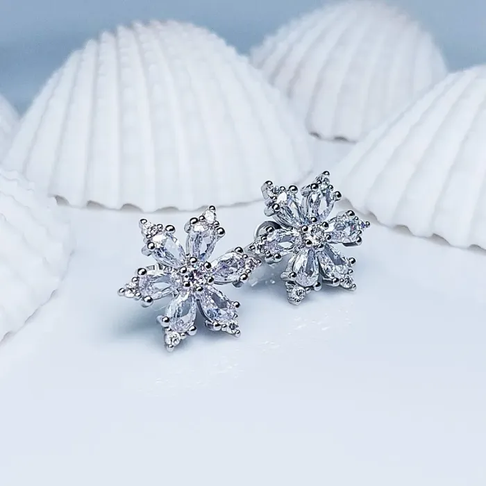 Náušnice La Diamantina Crystal Snowflake