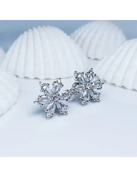 Náušnice La Diamantina Crystal Snowflake