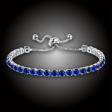 Náramek Virginia Royal Blue s krystaly Swarovski®