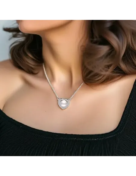 Perlový náhrdelník Pearl Heart White Pearl