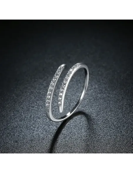 Stříbrný prsten Athena se zirkony