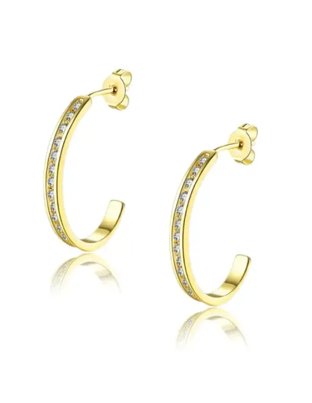 Náušnice Brillance Allison Gold se zirkony