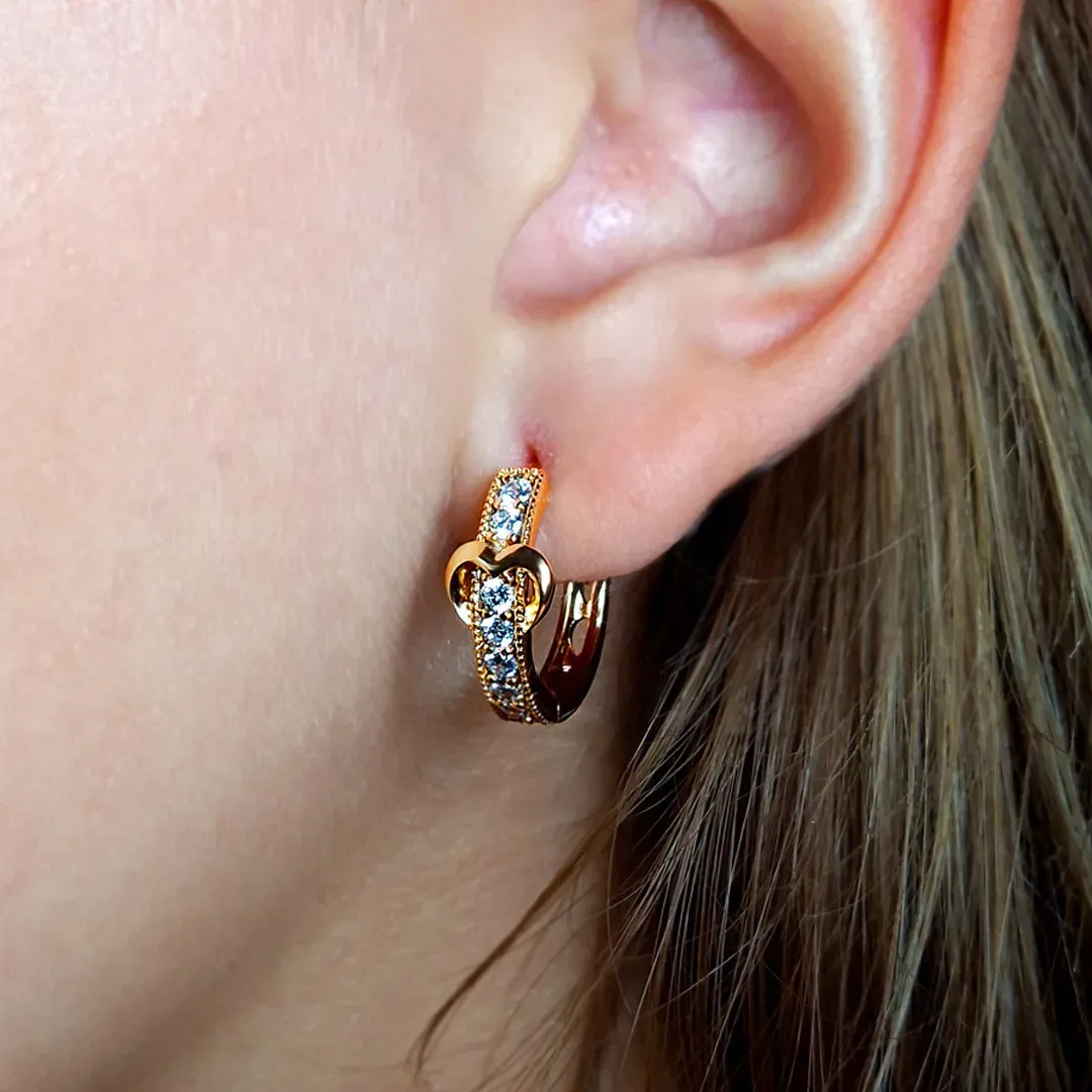 Pozlacené náušnice La Diamantina Paula Gold se zirkony 2