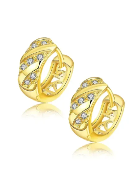 Pozlacené náušnice Livia se zirkony