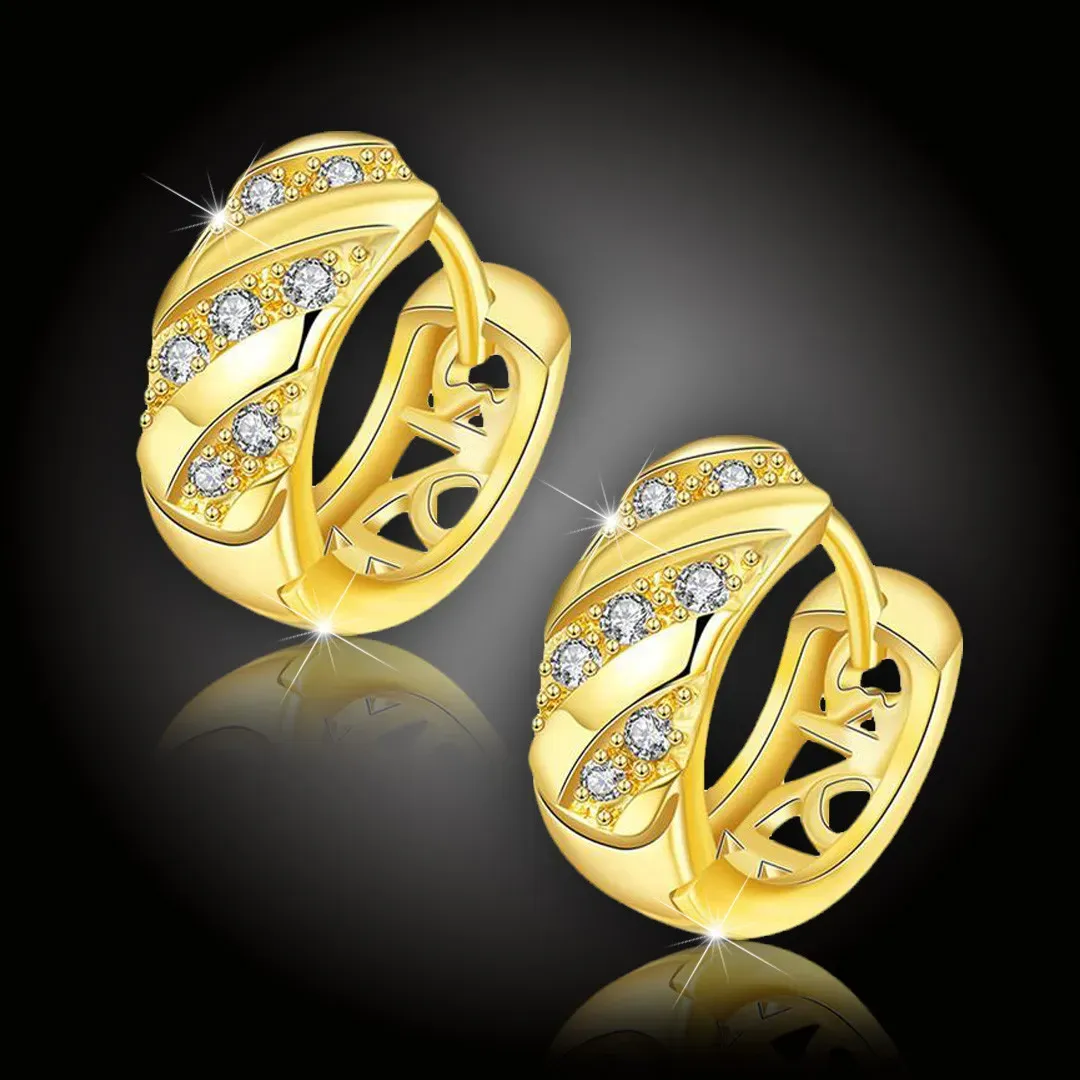 Pozlacené náušnice Livia se zirkony 2