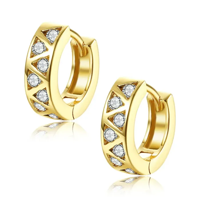 Pozlacené náušnice Helene se zirkony