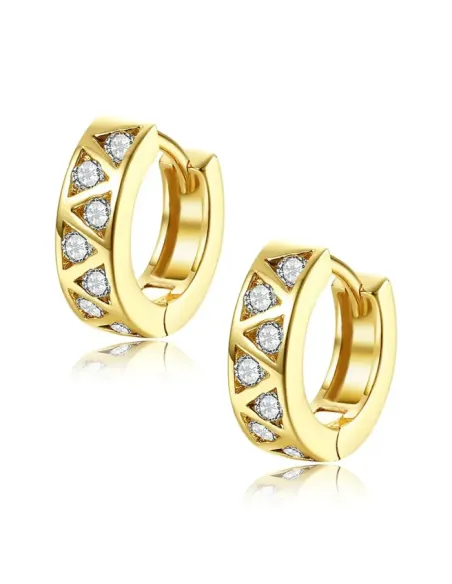 Pozlacené náušnice Helene se zirkony