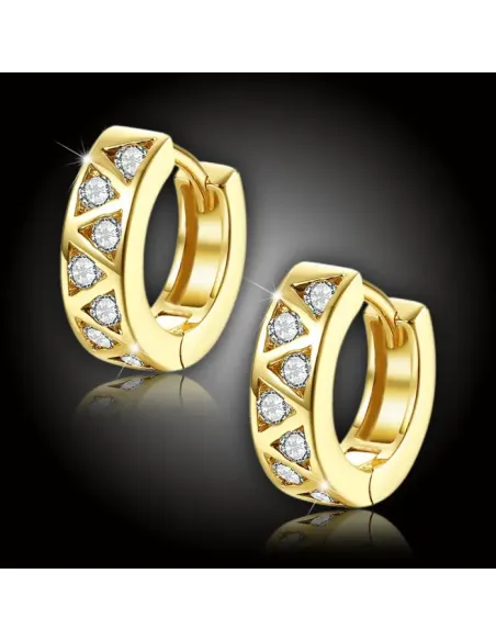 Pozlacené náušnice Helene se zirkony