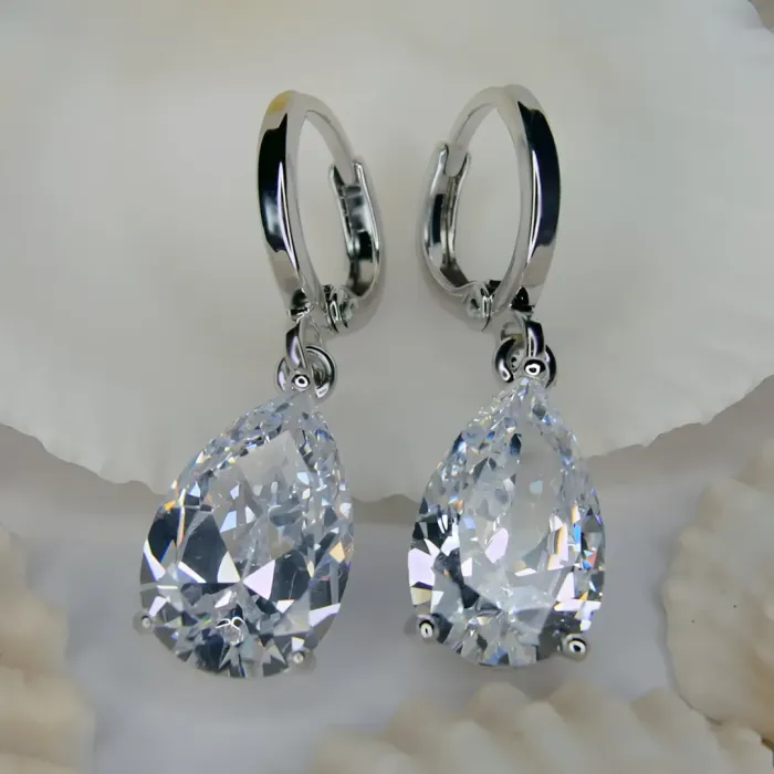 Náušnice La Diamantina Princess s kapkovým zirkonem