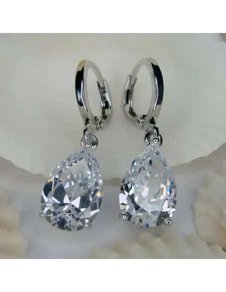 Náušnice La Diamantina Princess s kapkovým zirkonem