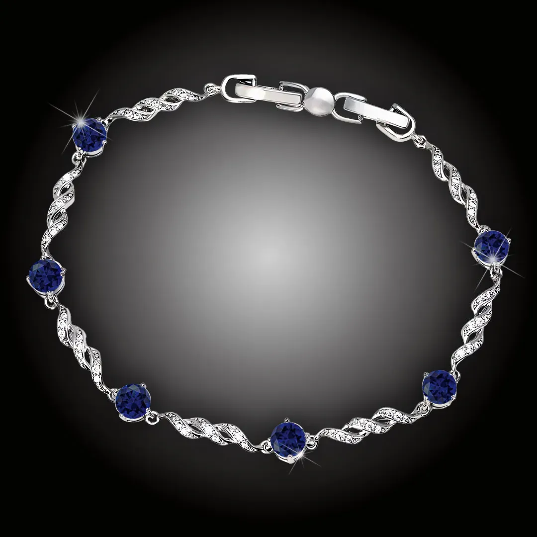 Náramek Danielle Royal Blue se zirkony 2