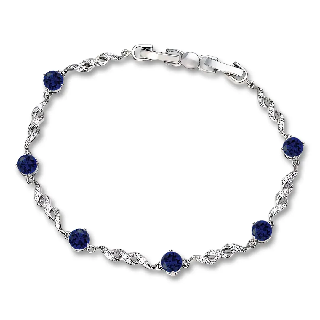 Náramek Danielle Royal Blue se zirkony