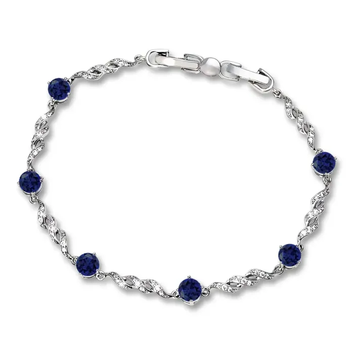 Náramek Danielle Royal Blue se zirkony