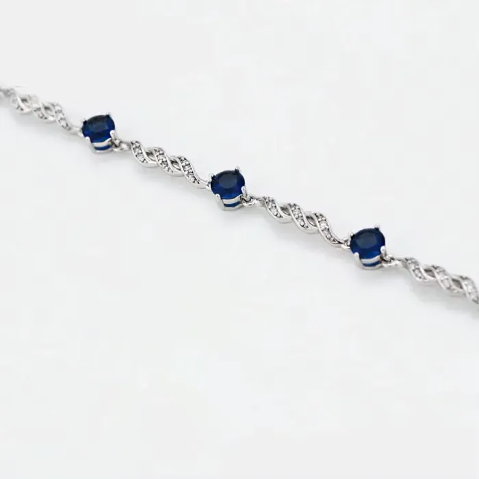 Náramek Danielle Royal Blue se zirkony