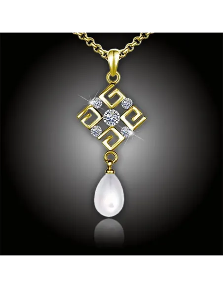 Perlový náhrdelník Feria White Pearl Gold