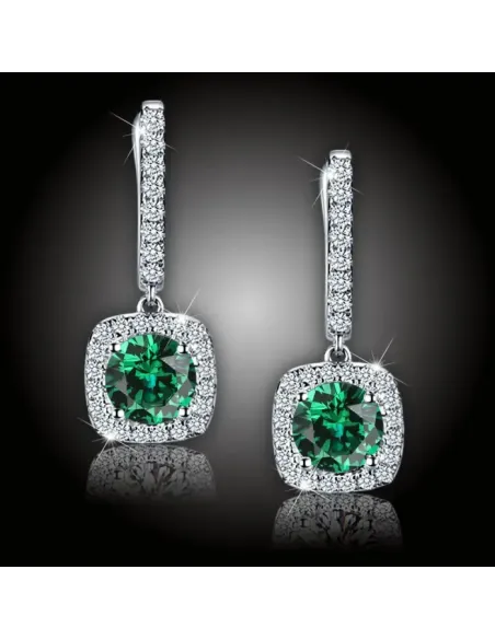 Náušnice La Diamantina Diana Smaragd Green s krystaly Swarovski®