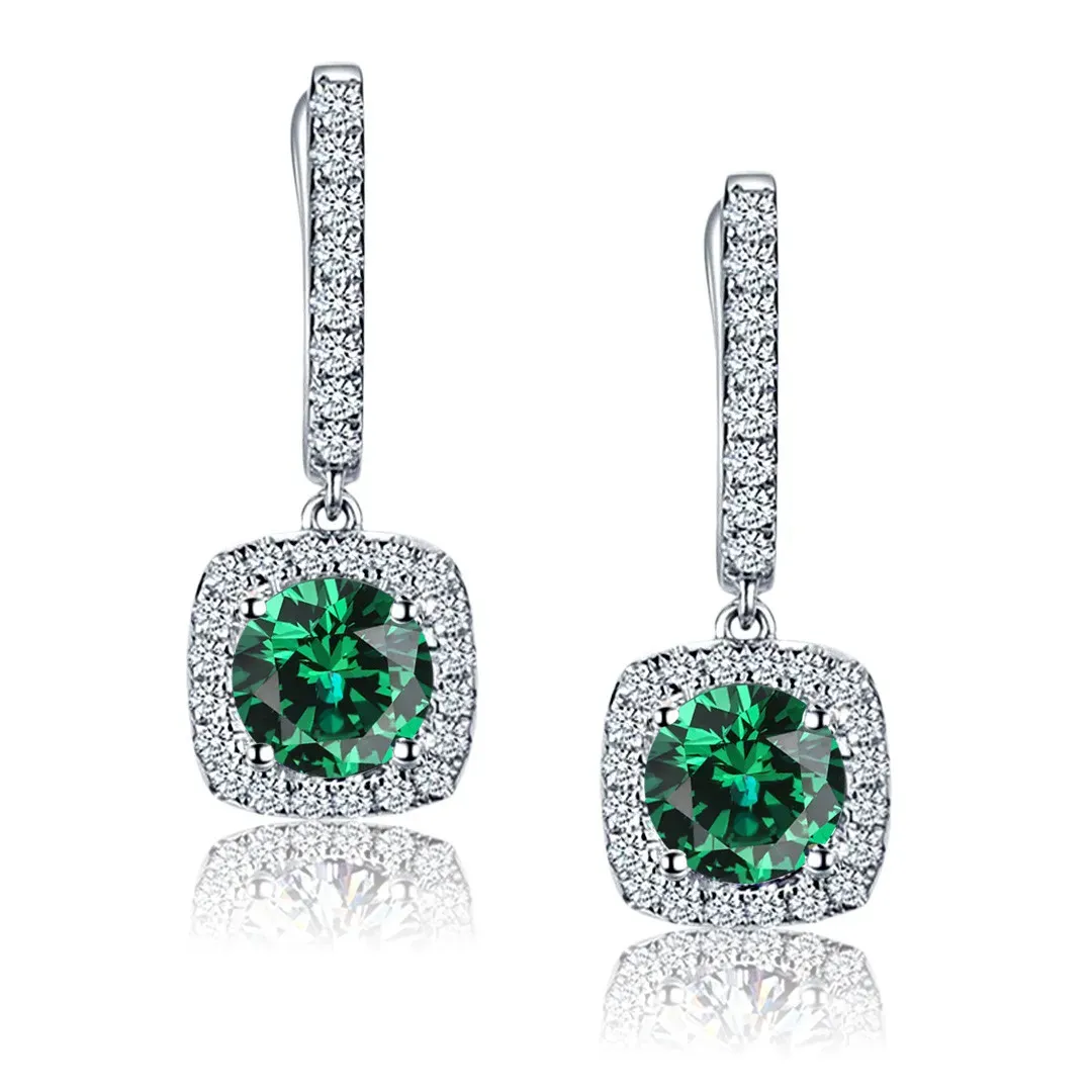 Náušnice La Diamantina Diana Smaragd Green s krystaly Swarovski®