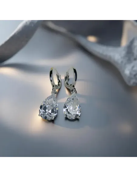 Náušnice La Diamantina Princess s kapkovým zirkonem