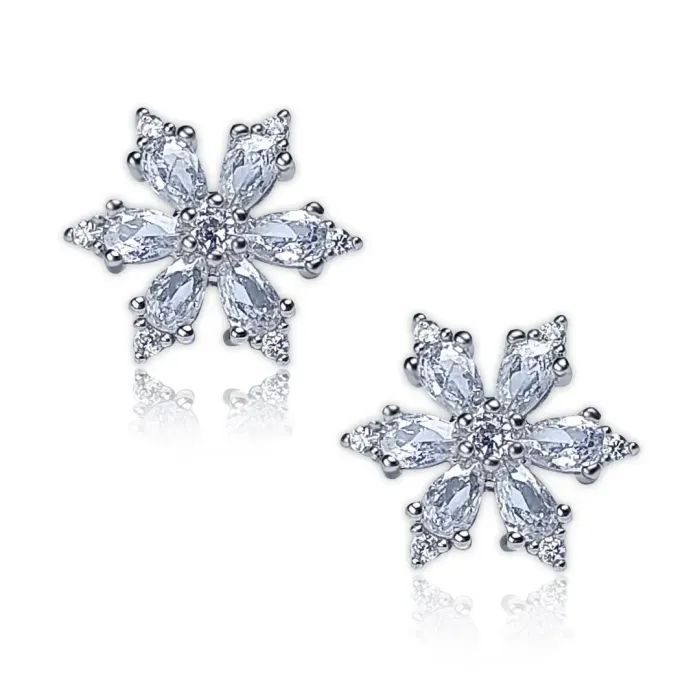 Náušnice La Diamantina Crystal Snowflake