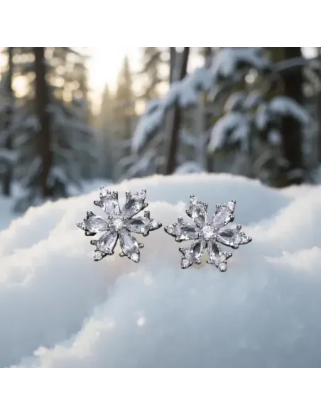 Náušnice La Diamantina Crystal Snowflake