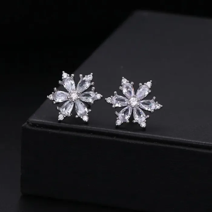 Náušnice La Diamantina Crystal Snowflake