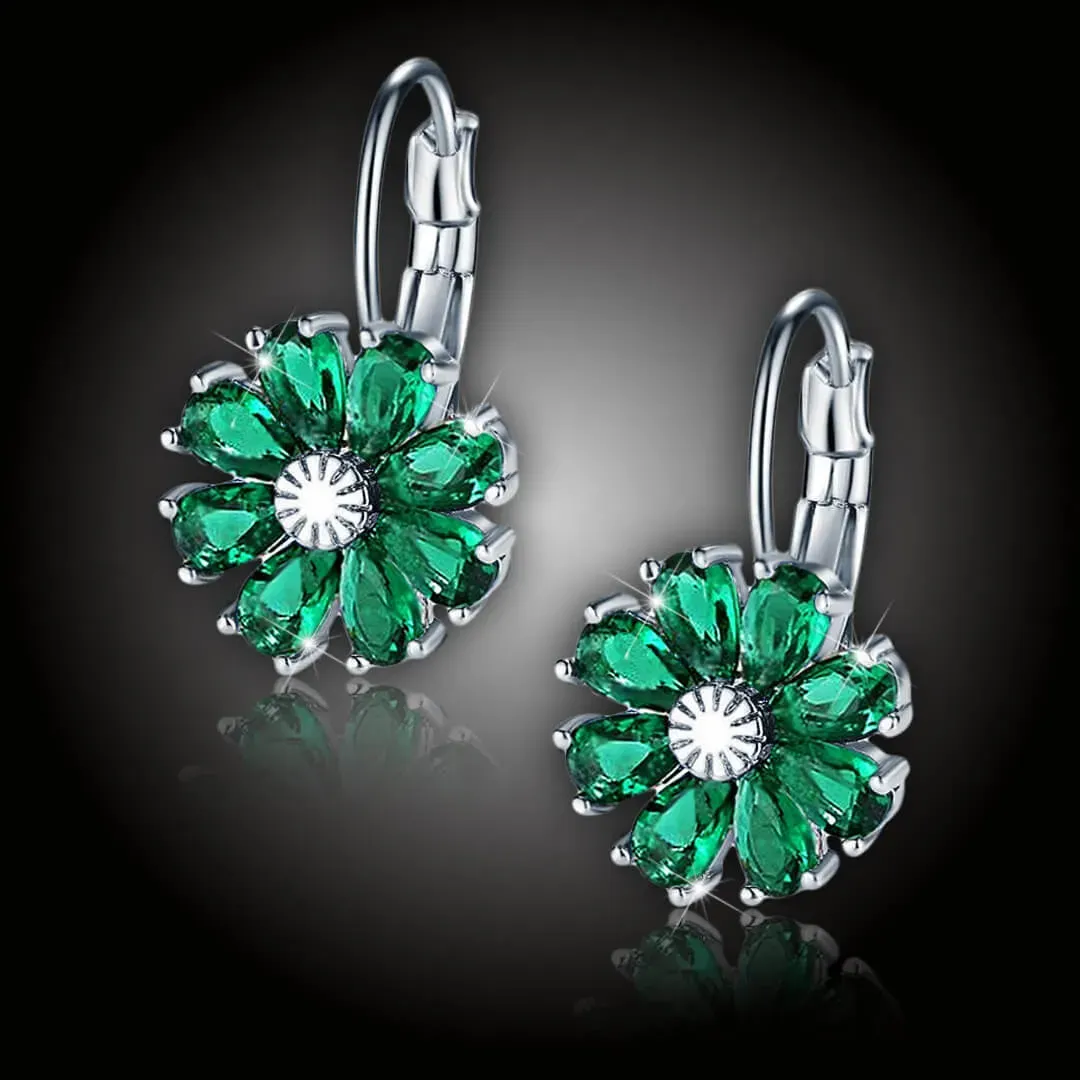 Náušnice Brillance Marquise Smaragd Green 2