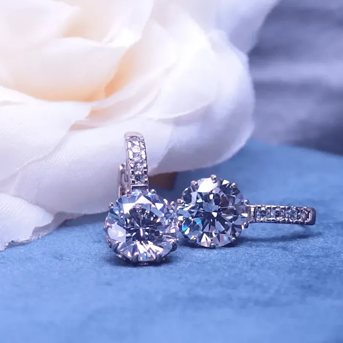 Náušnice Brillance Comtessa s krystaly Swarovski