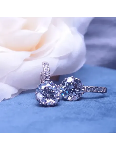 Náušnice Brillance Comtessa s krystaly Swarovski