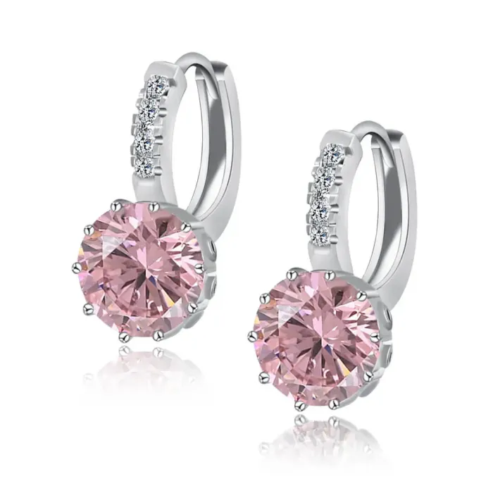 Náušnice Brillance Comtessa Rose s krystaly Swarovski