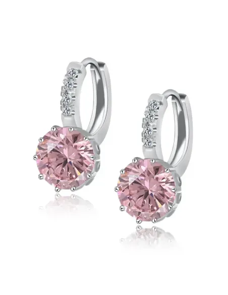 Náušnice Brillance Comtessa Rose s krystaly Swarovski