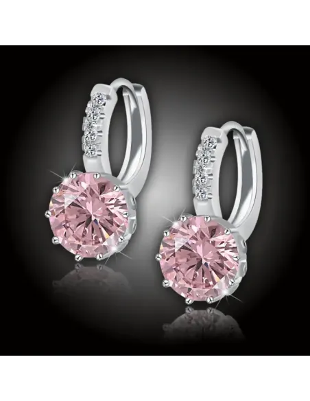 Náušnice Brillance Comtessa Rose s krystaly Swarovski